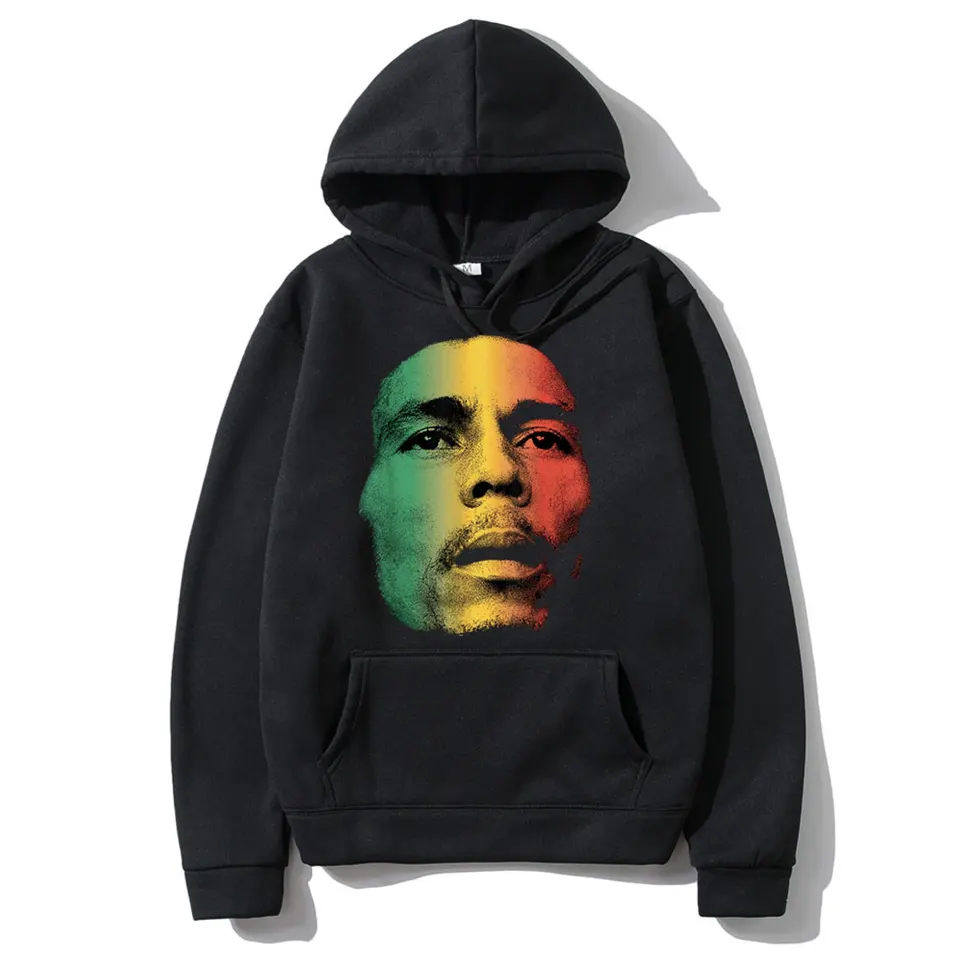Reggae hudba bob Marley One Love Mugshot Hoodie Men Ženy Vintage hip hop nadmerne nadmerne mikina mikiny pánske fleecové bavlnené mikiny
