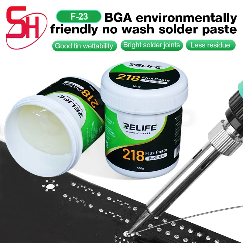 ReLife F-23 218 Spájkovací tok BGA Solder Paste Antiooxidation SMD Solder Oil pre elektroniku PCB SMD BGA LED Opravy LED