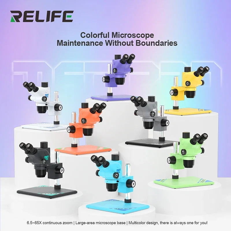 Relife RL-M6T Pro-B11 Trinokulárny HD stereofónny mikroskop na opravu mobilného telefónu