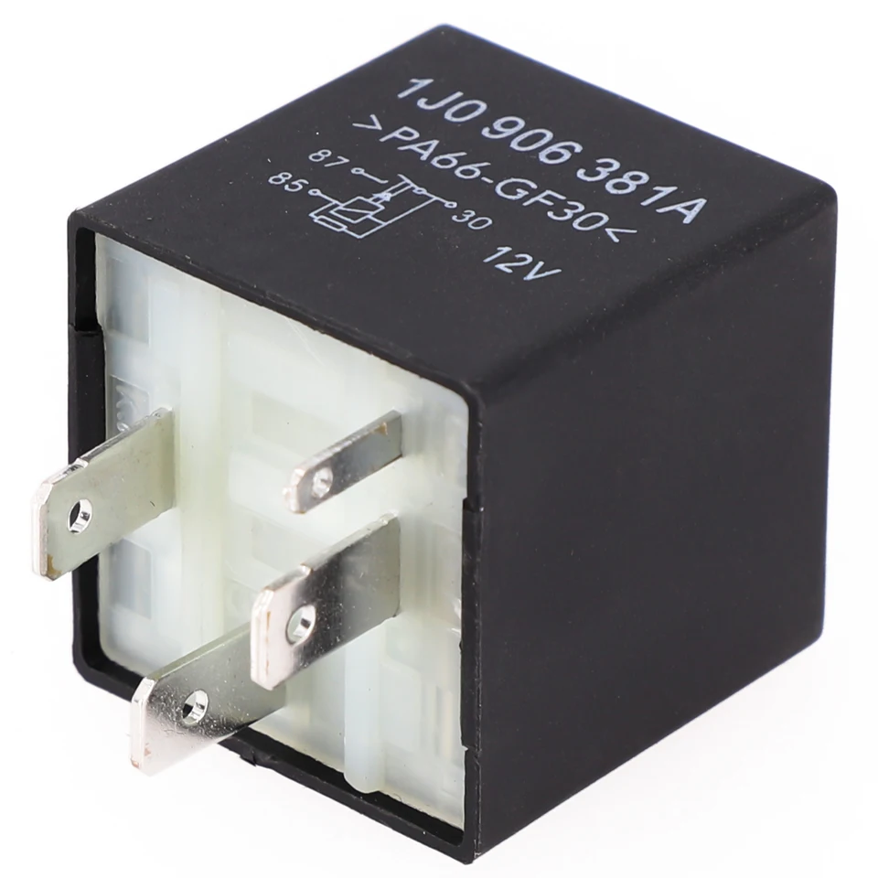 Relé palivového čerpadla ECU napájania motorového zdroja 1008300003 1J0906381A 357906381A Black & Silver pre plasty a kov SkoDa