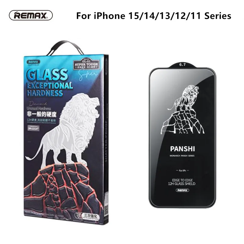 Remax Temperované sklo Celú obrazovku Chránič pre iPhone 15 15Pro pre iPhone 14 14Pro/13/12 sériu Protibuling povlaky