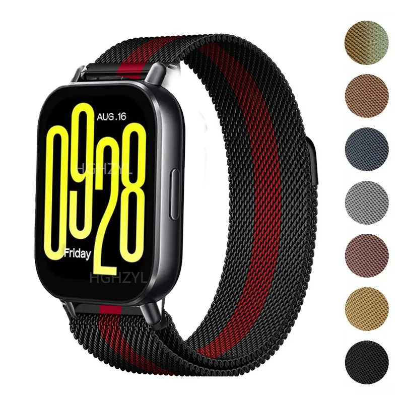 Remienok na magnetickú slučku pre Redmi Watch 5 Active Milanese Metal Sports náramoky
