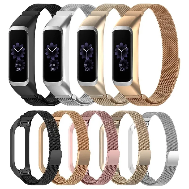 Remienok na magnetickú slučku pre Samsung Galaxy FIT2 R220 Náramok z nehrdzavejúcej ocele pre Fit 2 Smart Watch Belt