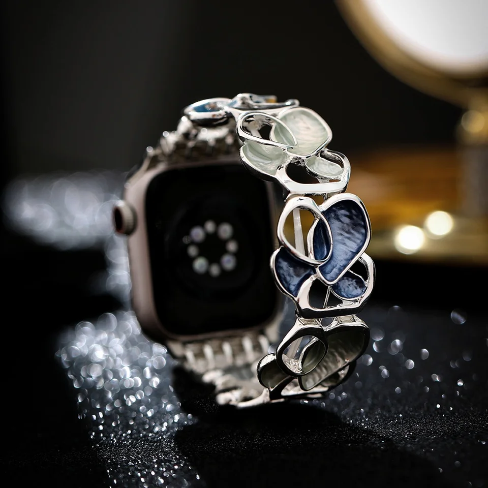 Remienok na zliatinu módy pre Apple Watch Band 40 mm 44 mm 45 mm 38 mm 42 mm elastický náramok na zápästie pre Iwatch Series 9 8 Ultra 2 7