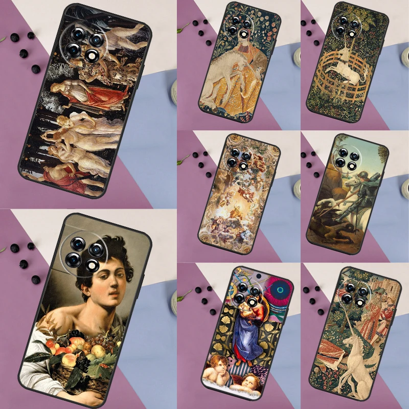 Renaissance Art Painting pre OnePlus 11 12 8 9 10 Pro 8T 9R 10R 10T Case pre OnePlus Nord 2 2T CE 3 Lite N100 N200
