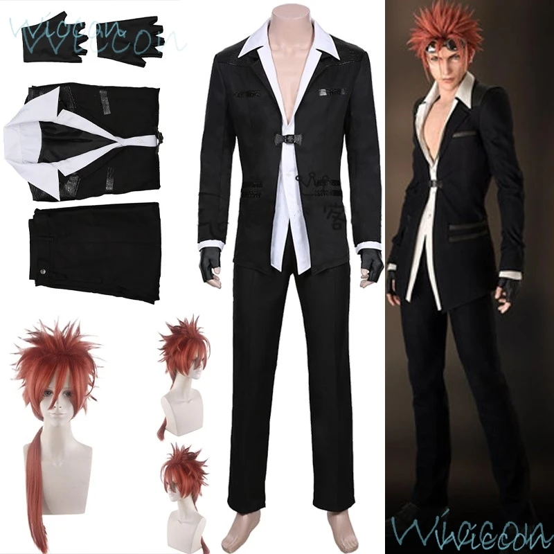 Reno Turks člena hry ffvii dospelých cosplay final fantasy vii re cosplay ff7 oranžový dlhý parochň