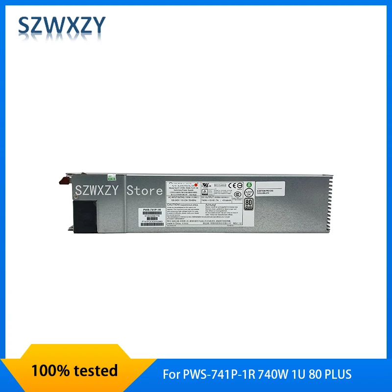 Renovované pre SuperMicro PWS-741P-1R 740W 1U 80 Plus Platinum Redundant Single Output Hunder Modul Fast Ship Ship
