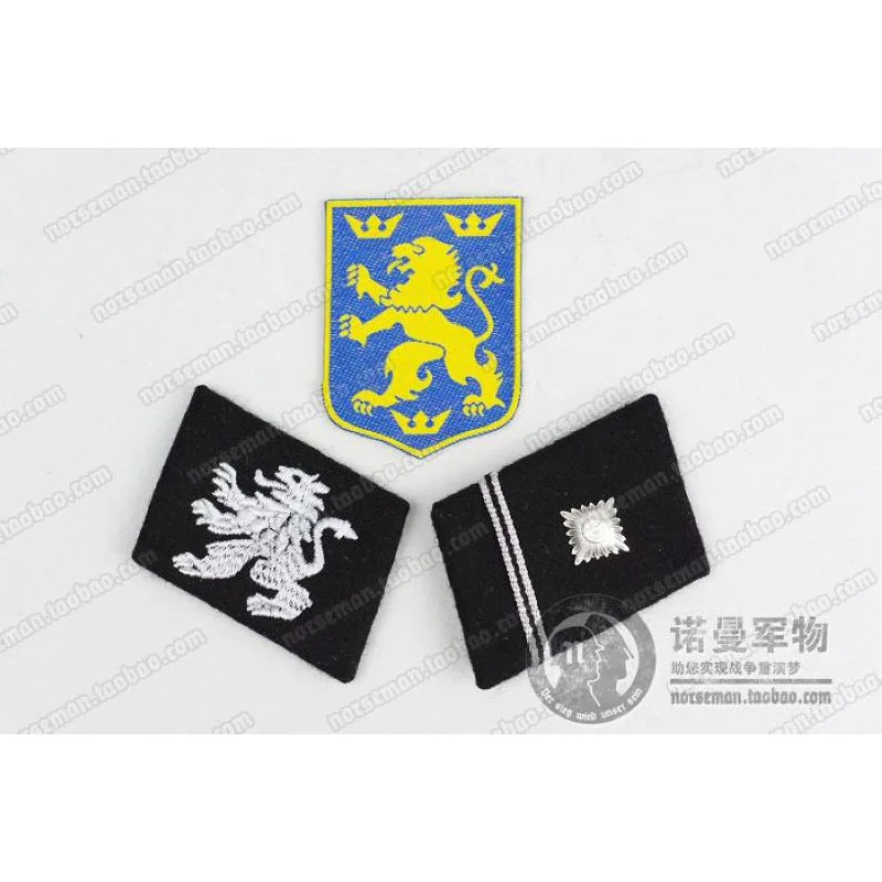 Reprodukčná cosplay nemecká elita 14 Tab a rukávový štít Rank insignia Armband Nordland 1944