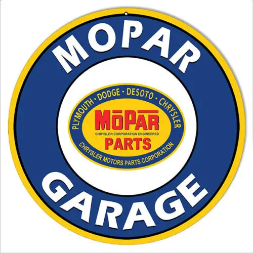 Reprodukčné diely mopar garáže Motor Olejový kovový znak 14 kolo