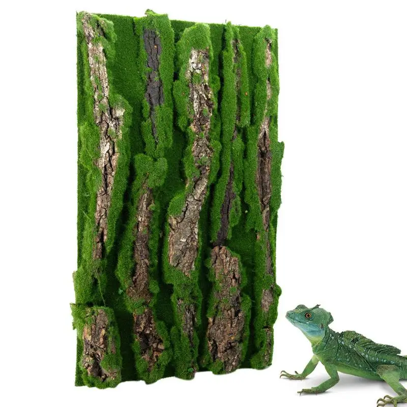 Reptile Terrárium Pozadie Korková kôra Kady pre jaštericu Terrárium Decor Reptile Habitat Decor s umelým machom pre Gecko