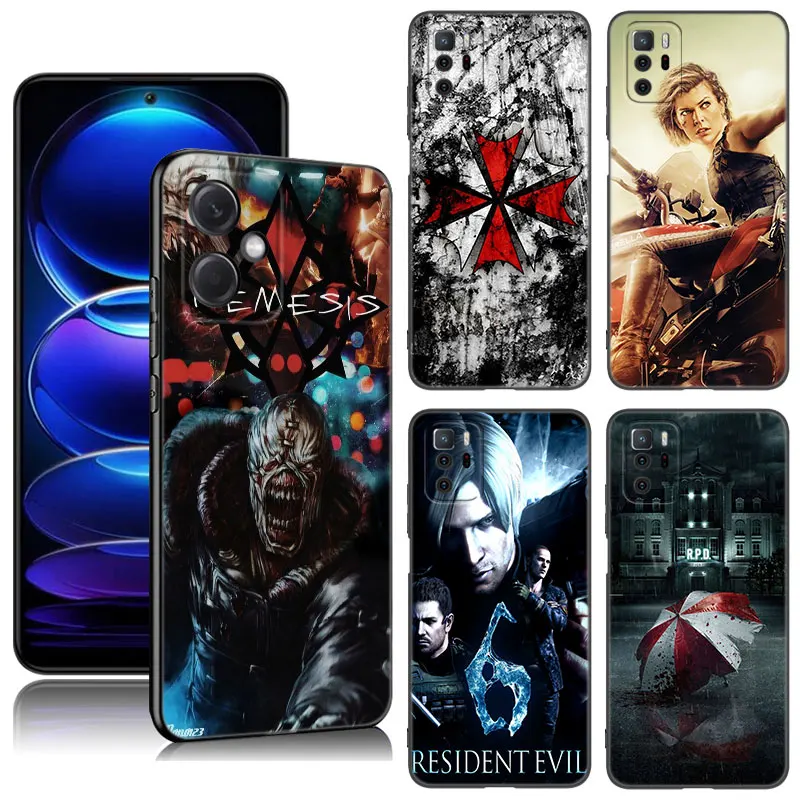 Resident Evil Game Telefón puzdro pre Xiaomi Redmi Poznámka 10 11 11S 12 4G 8 9 11 T 11T Pro Plus 10t 5g 8t 9s 10s 12s Čierna obálka