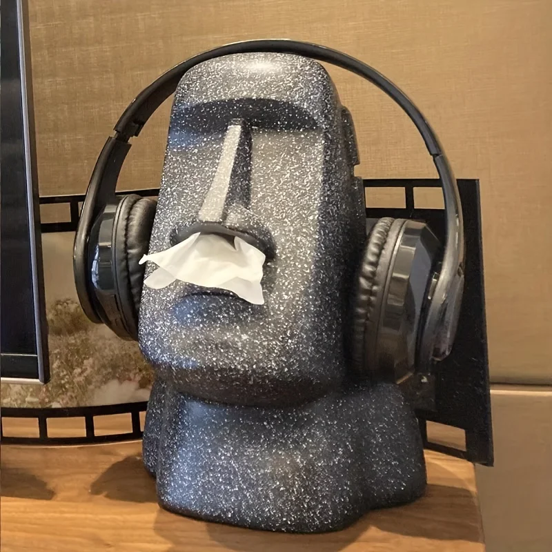 Resin Easter Resurrection Island Moai Sochy Držiteľ, kreatívna a inovatívna tkanivová skrinka na tkanivo, produkt domácej dekorácie,