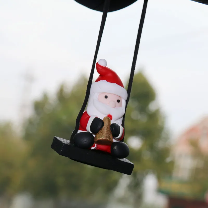 Resin Ladder Swing Swing Santa Claus Dekorácie automobilov