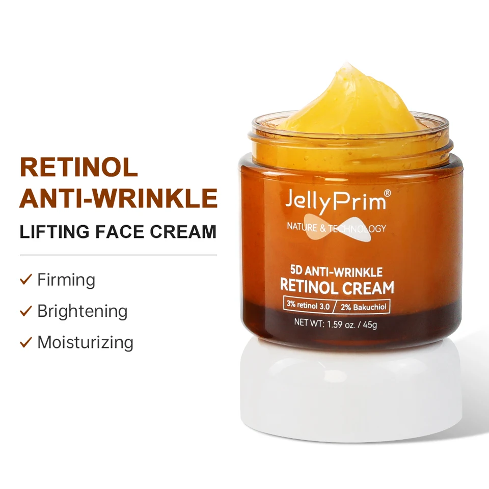 Retinol anti vrásky krém na tvár vitamínu E vitamín E krku čelo Čele zdvíhajúcich kyselinu hyalurónovú zvlhčujúcu krém na tvár starostlivosť o pleť 50 g 50 g