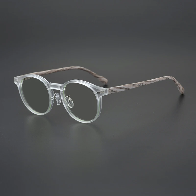 Retro frosted glasses frame personalized wood ultra-light plate myopia glasses frame can be equipped with degrees