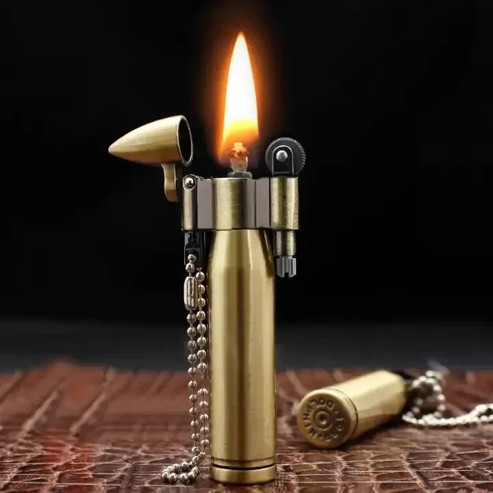 Retro guľka brúsenie kolies petrolej petrošenu, zapaľovače kovových keychainov, cigareta cigariet, fajčiarske doplnky, gadget na darček
