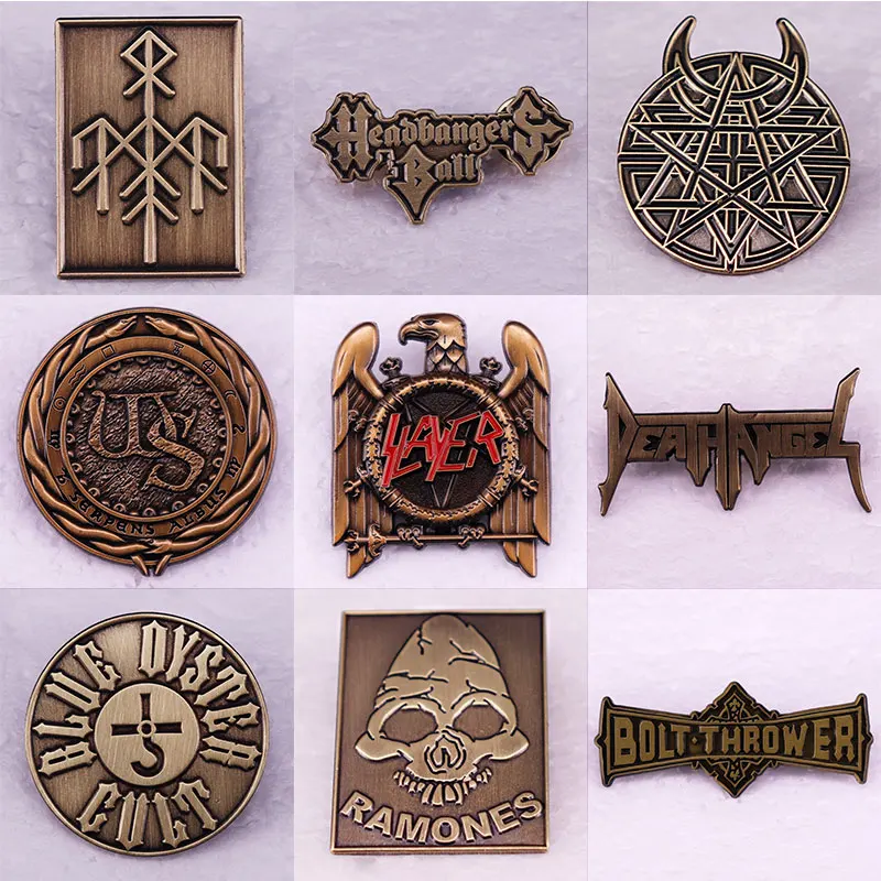 Retro hudobné metalové odznaky pop rockový album Pin Populárna skupina Metal Brošor módne šperky batohové darčeky