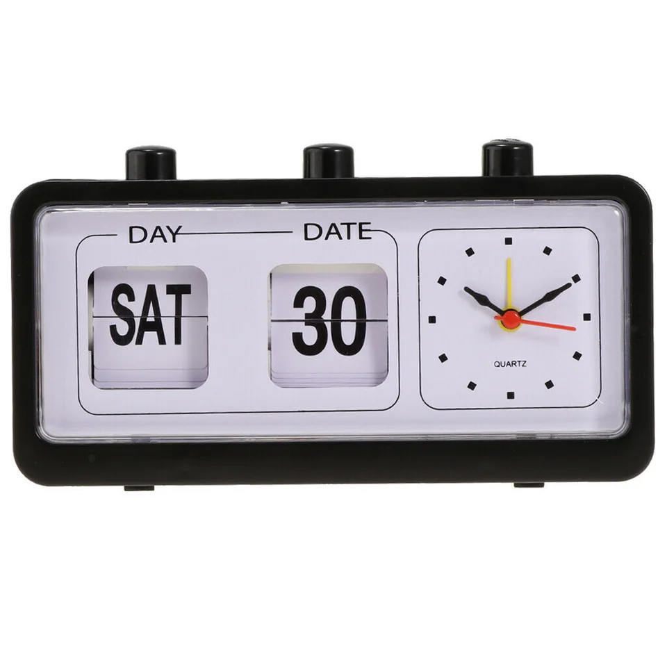 Retro kalendár plupky na nočné postávky na posteľ s 3 stlačením tlačidla Domácnosť domácnosti s 3 stlačením tlačidla Clock