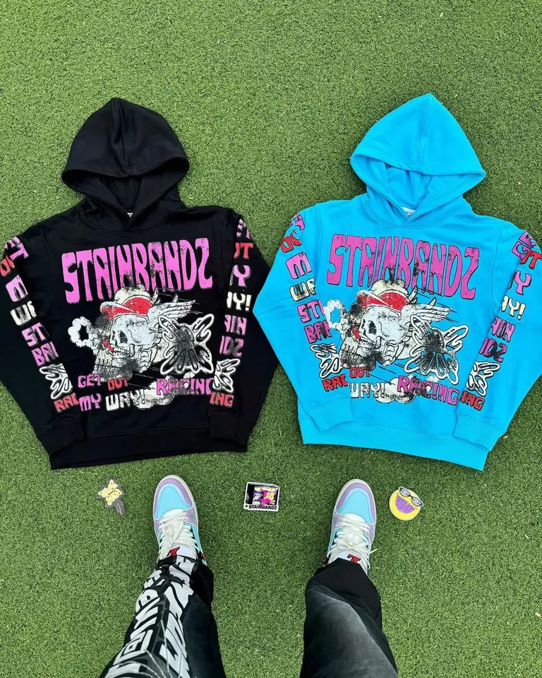 Retro lebka s veľkým veľtrhom mikiny harajuku gothic na streetwear mikina y2k hip hopová mikina pánske dámske pullover mikiny oblečenie