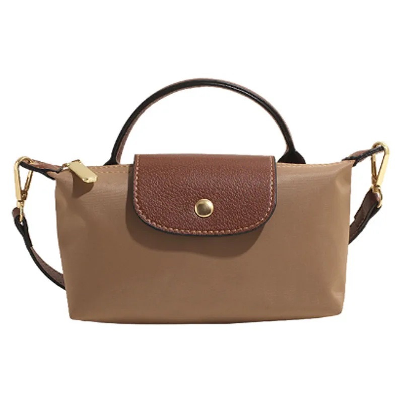 Retro módne všestranné jarné a letné dámske tašky Crossbody Ručne nosia špičkovú nylonovú knedlovú tašku