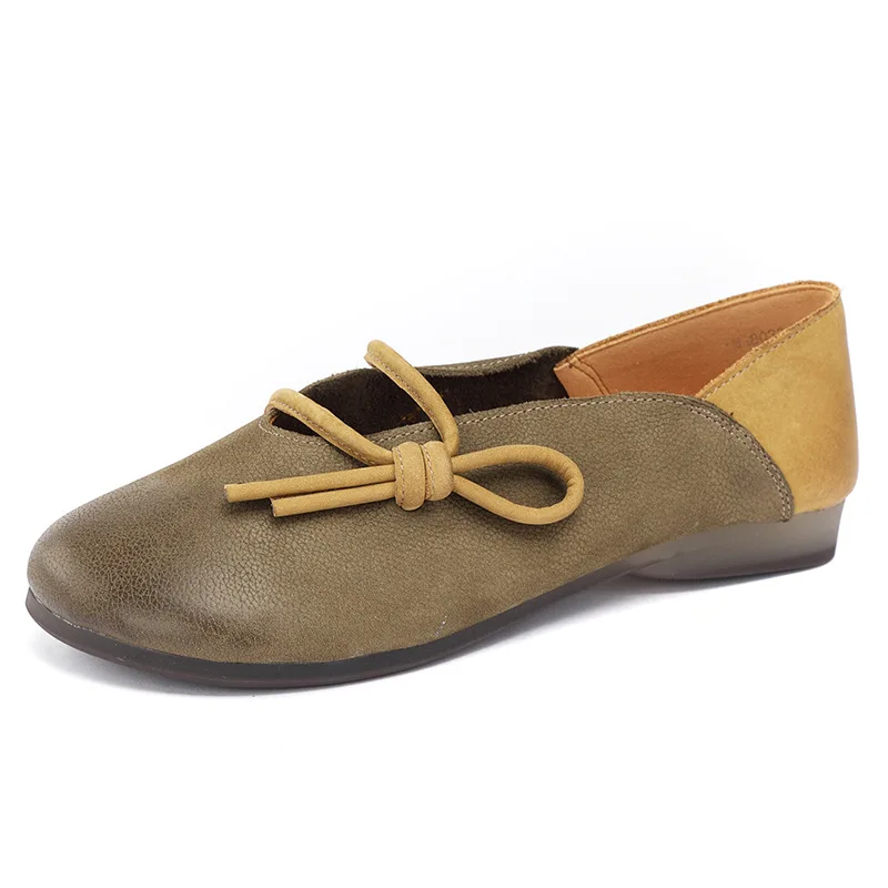 Retro nostalgické dámske topánky Cowhide All Skutočná koža