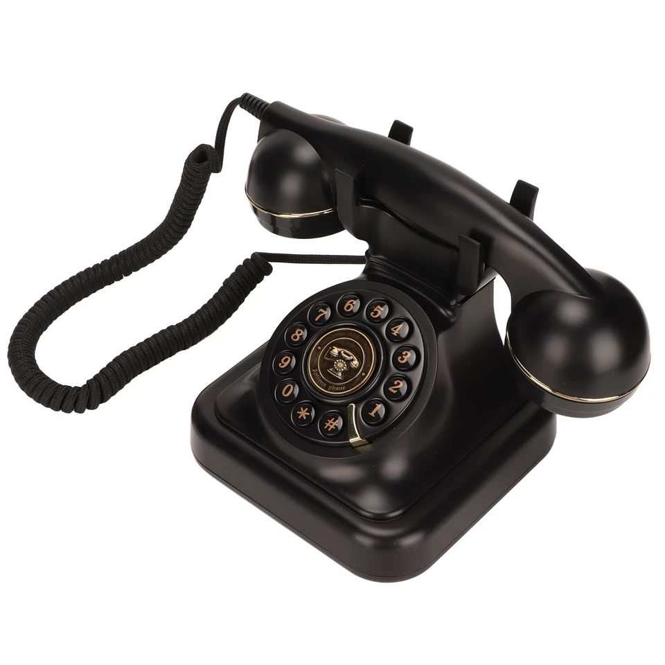 Retro pevná linka Phone Európsky štýl Staromódny vintage Corded Telefón s funkciou nastavenia objemu pre domáci hotel