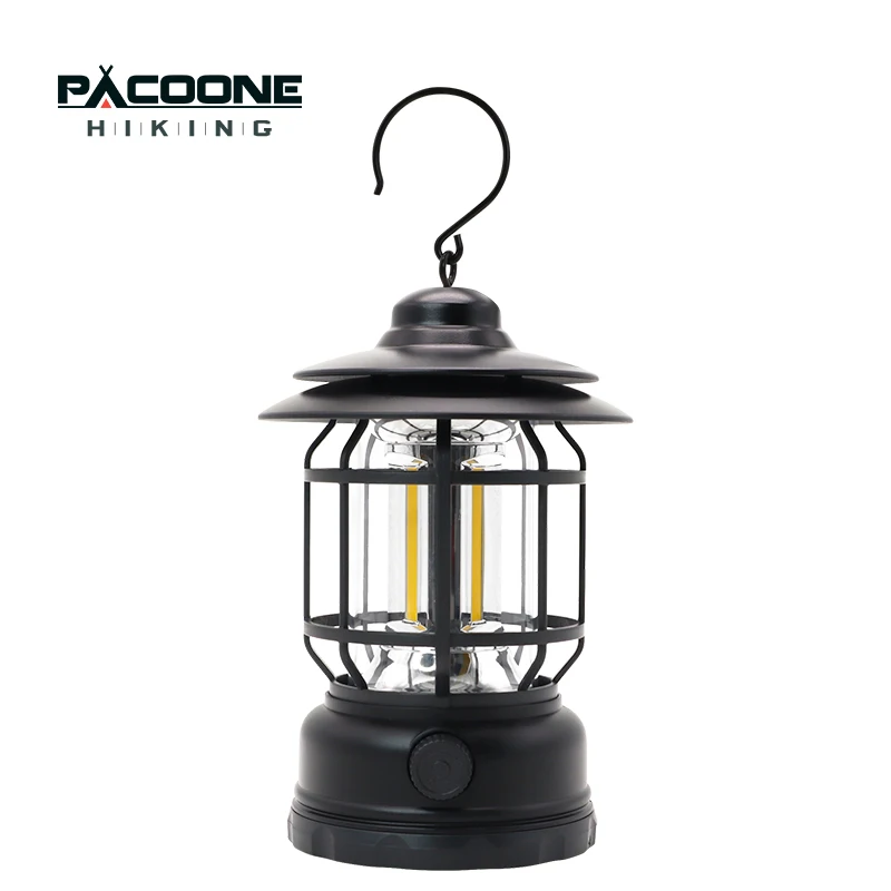 Retro prenosný kemping Lantern 6000 mah vonkajší petrolejový vinobranie režimy kemp