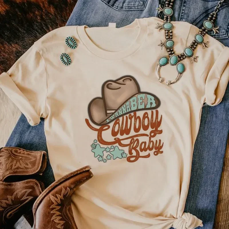 Retro Rodeo Western Graphic Tees I Wanna Be A Cowboy Baby Country Hudba Tieň