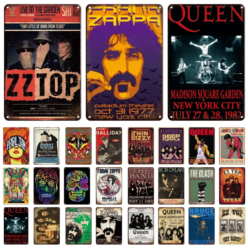 Retro slávna rocková skupina cínový znak spevák plagát Metal Plaque vinobranie kovový tanier pre kaviareň