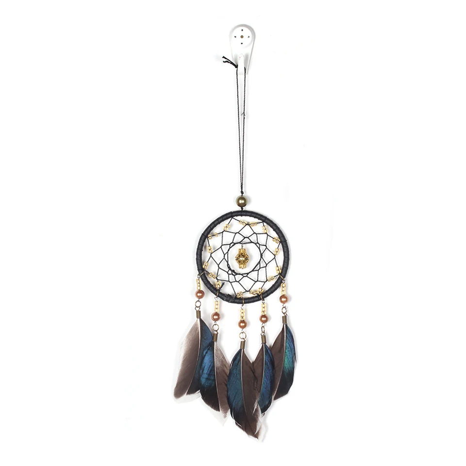 Retro sníva Catcher prívesok perie perie Dreamcatcher Wall zavesenie ozdoby ručne vyrábané remeslá