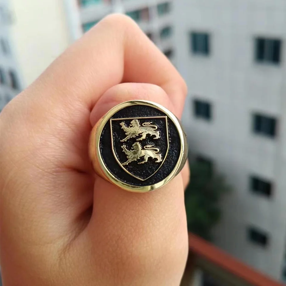 Retro strieborný vlk hlava Totem Ring Pánske retro 3D vyrezávané dominancie Wolf Animal Finger Ring Dámska párty priaznivé šperky