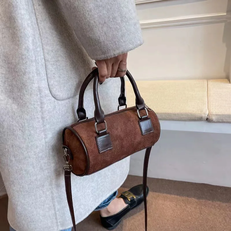 Retro textúra zamatový valec valca, kabelka Mini, taška na posolky, tašku na kríži, vysoká kvalita, trendy, nové, jesenné a zima