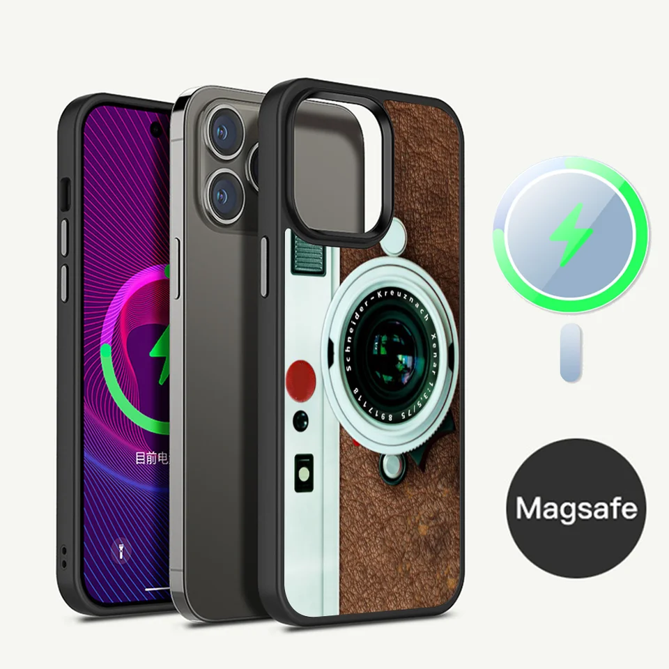 Retro vinobranie puzdro na telefón pre iPhone 15 Pro Max Case 14 Plus 13 12 11 11 Magesafe Magnetic Wireless Cover