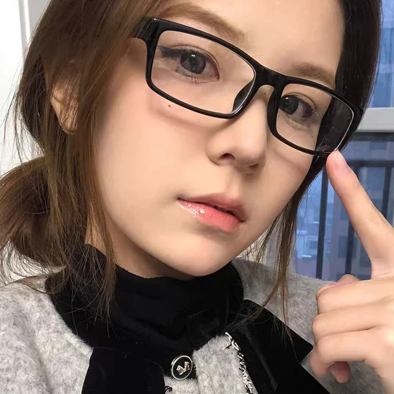 Retro čítanie okuliare Ženy Dievčatá čierne modré svetlo blokujúce okuliare štvorcový rám Optické okuliare harajuku podíde