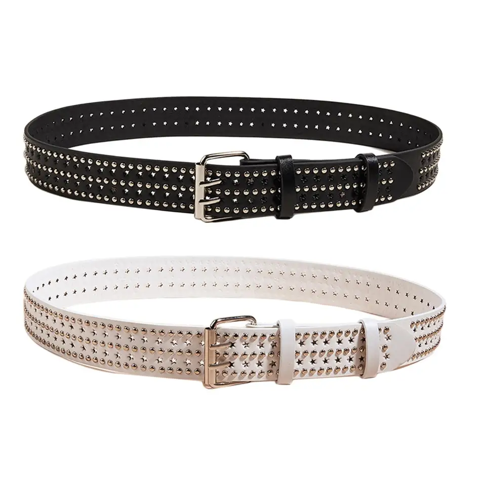 Retro štýl mužov Ninivet Belt Pin pracka pre šaty džínsy nohavice pásová kombinéza unisex