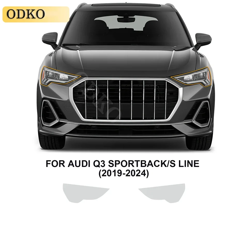 Rezistencia pre svetlomet PPF TPU Pre Cut Clear Kit 8.5mil Film na ochranu nálepky pre Audi Q3 Sportback S Line 2019-2024
