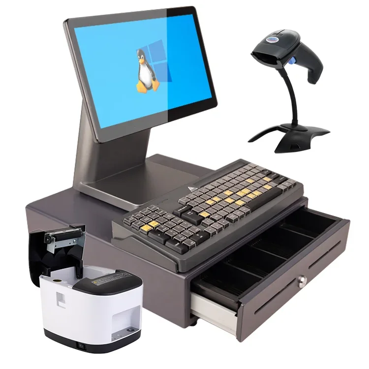 Reštaurácia Point of Sale všetko v jednom dotykovej obrazovke Dodávač Terminálových registrov do dotykovej obrazovky Automatický stroj na pokladňu