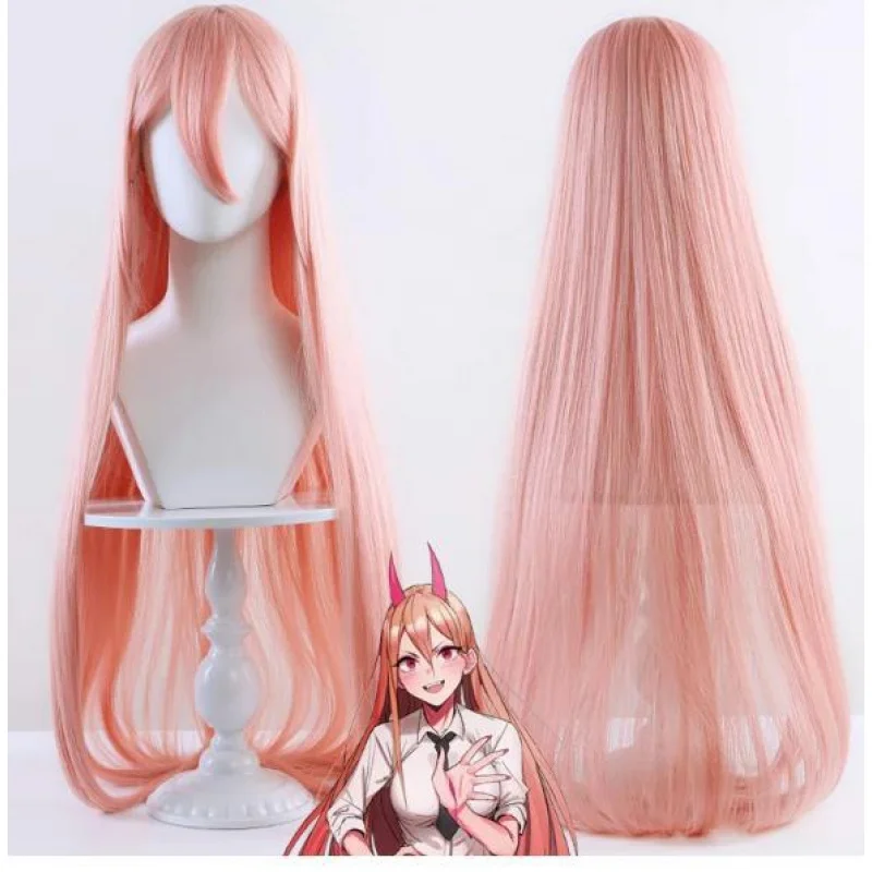 Reťazová reťazová reťazová píla muž pawa Intenzívne sily パワー cosplaywig oranžová ružová play