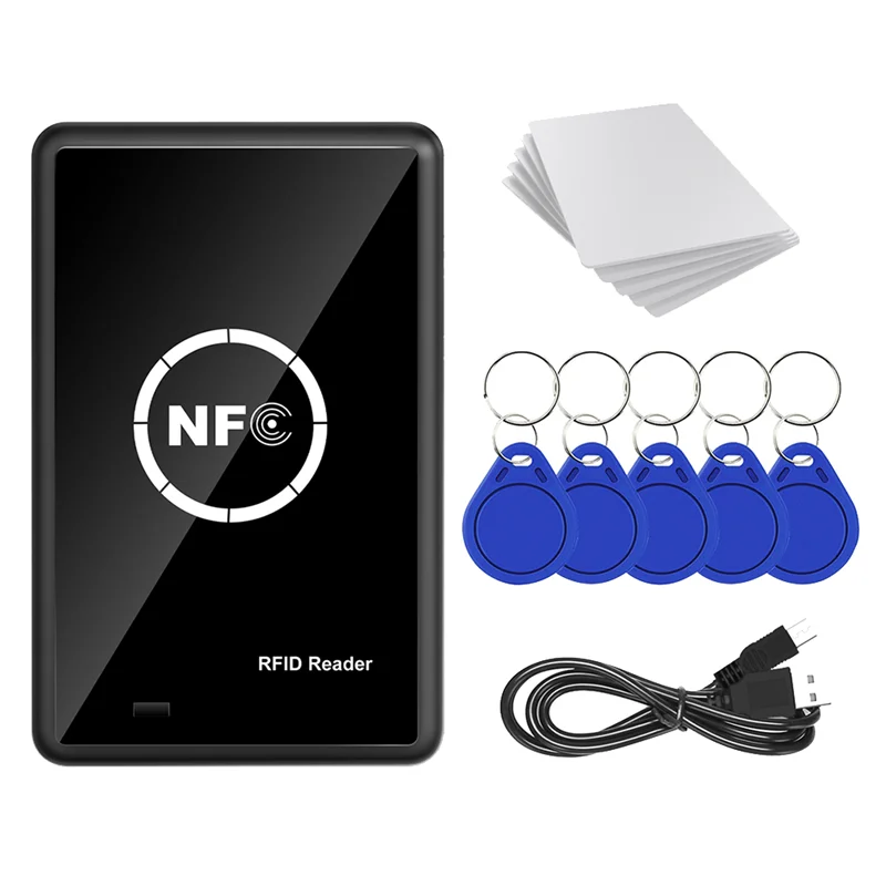 RFID NFC Copier Duplicator 13.56KHz Key FOB NFC SMART CARD Autorka 13,56MHz KONGRYPTOVANÝ POSKYTOVAŤ USB UID T5577