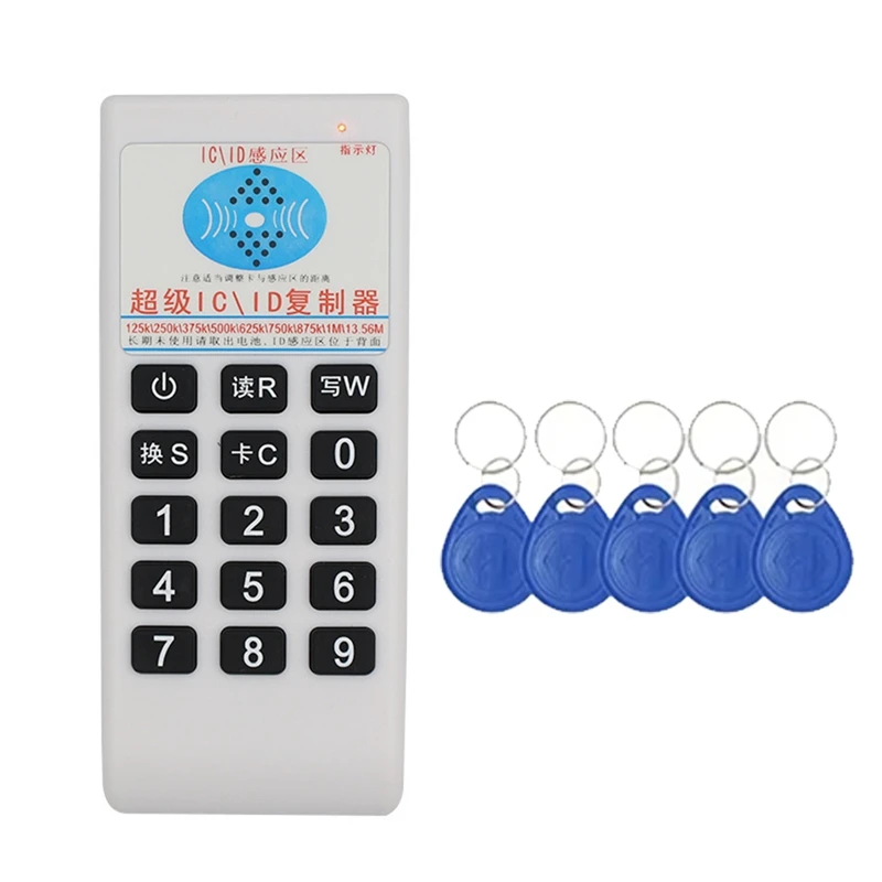 RFID NFC IC čítačka kariet a spisovateľ +5xt5577 Keychain 125KHZ-13,56MHz Duplicator RFID SMART CARD READER ID duplikátor ID