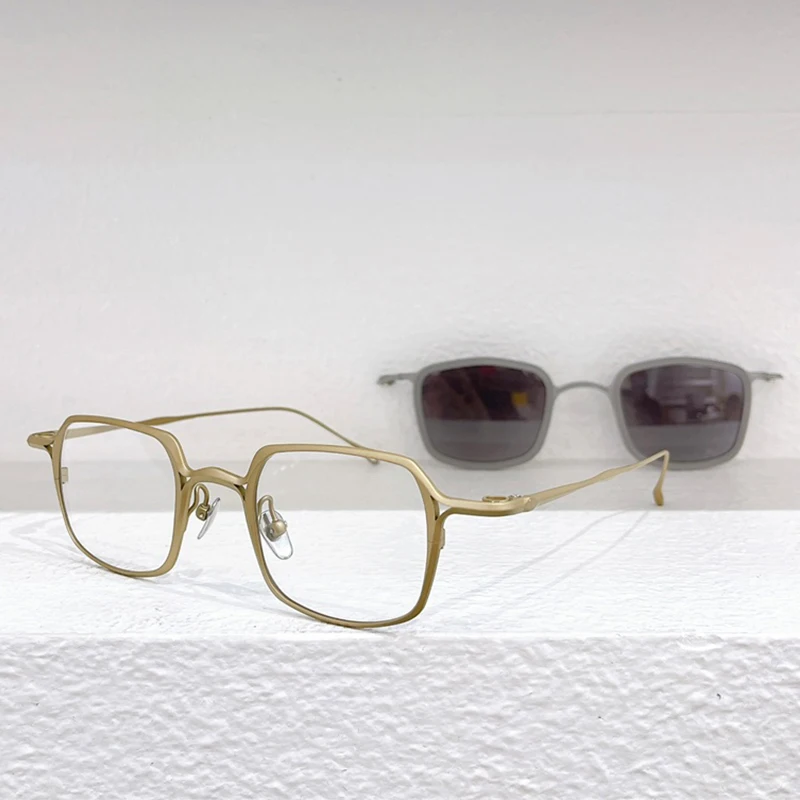 RG2004 CLOP UP PURE Titanium Slnečné okuliare Square Personalizovaný dizajnér Značka módne unisexové okuliare UV400 Flip okuliare