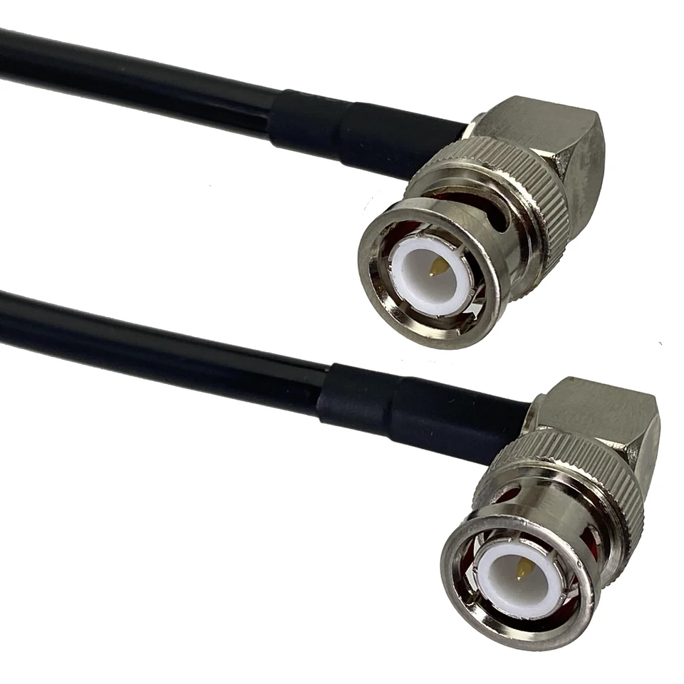 RG58 Kábel BNC Mužský zástrčkový pravý uhol k BNC MALS MAŽNÉHO ZÁKLADNÉHO ZÁKLADNÉHO ZÁKLADNÉHO KONKEKTU RF RF Jumper Pigtail 6inch ~ 20 m