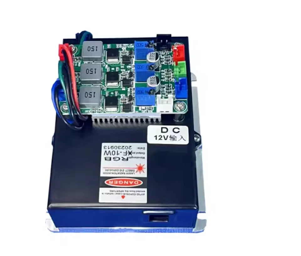 RGB 10W R/3W, G/3W, B/4W STAGE LASER SEMICONDUCTOR Laser Source Sound Stalt-State Pumped Laser Head TTL/Analong