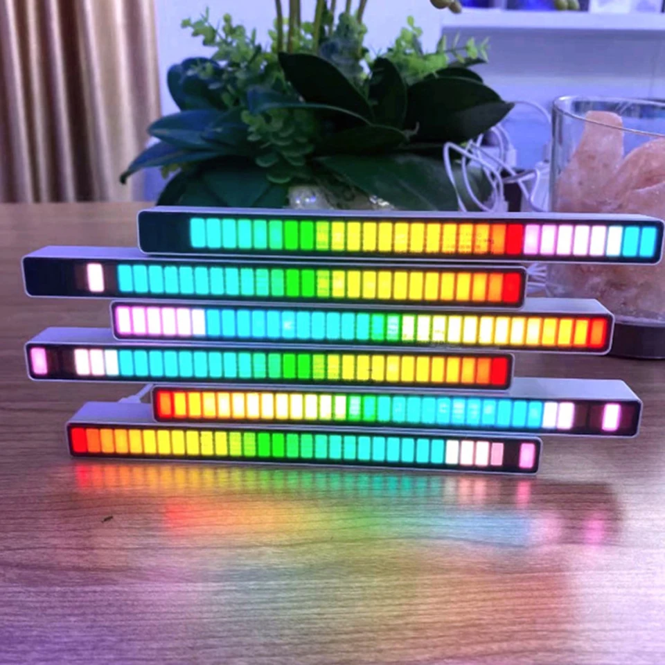 RGB aktivovaná hudobná rytmická lampa lišta zvuku zvuku LED Atmosféra Atmosféra Light bar farebná hudba Pickup Lamp
