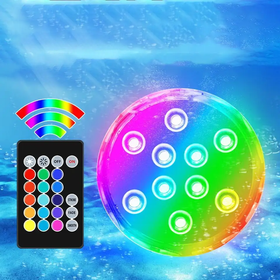 RGB bazén svetlo vodotesná pod vodou ponorné ponorné ponorky LED lampa z rybníka