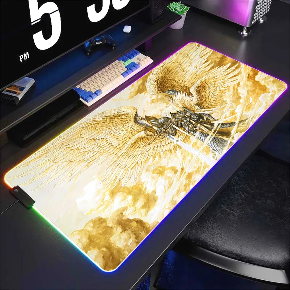 RGB Gamer Keyboard Mat Heroes of Might and Magic 3 Mouse Pad MousePad Klávesnice počítačového príslušenstva Anime lesk mausepad myší XL