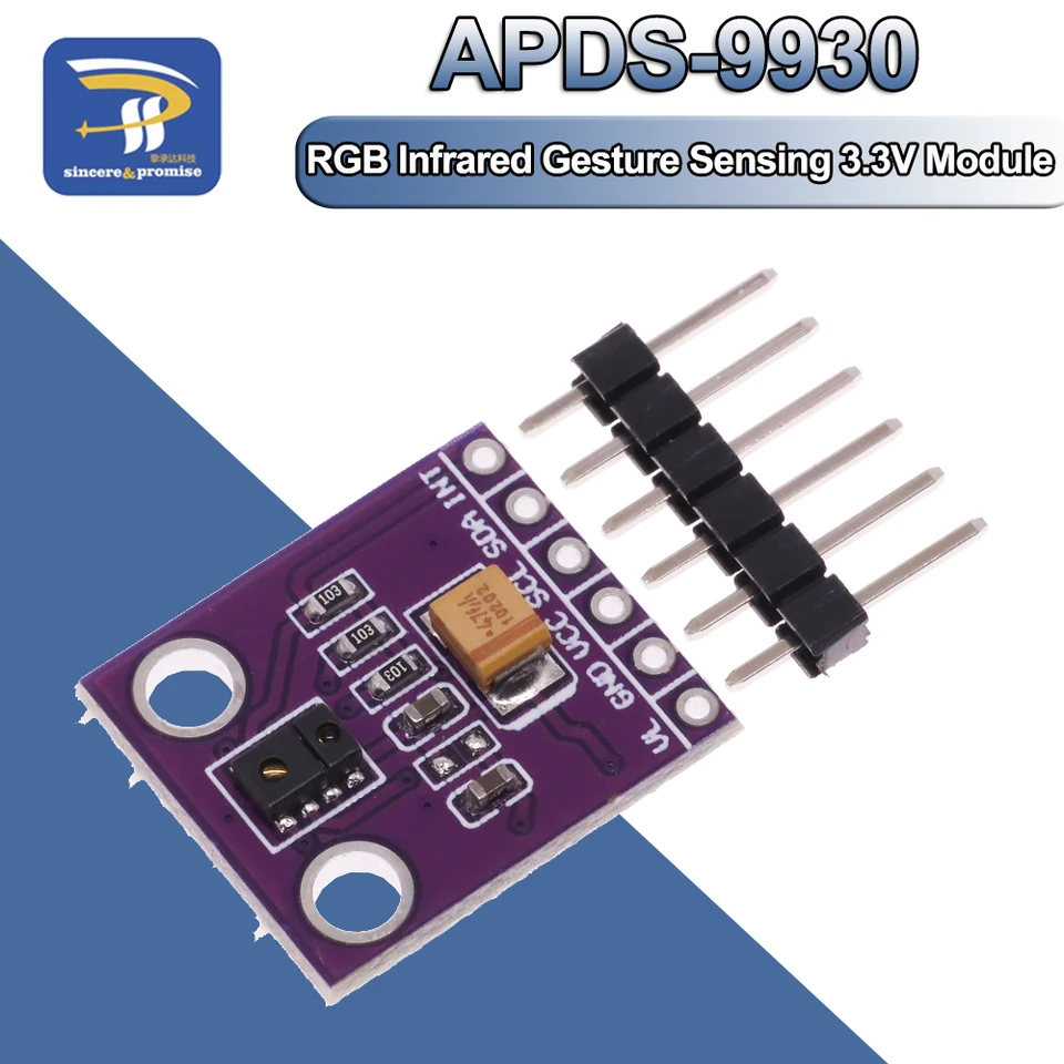 RGB Infračervené gesto senzor APDS-9930 DC 3.3-3,8V pre rozhranie Arduino I2C 3.3V detektoínové snímanie Sensing Color UV Filter