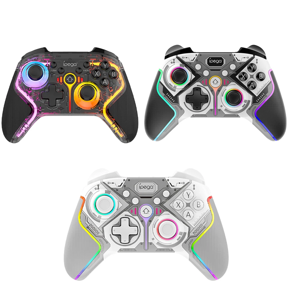 RGB Joystick GamePad Dual Vibration Bluetooth kompatibilný ovládač herného ovládača hier pre PS4/PS3/Switch pre Android/iOS/PC
