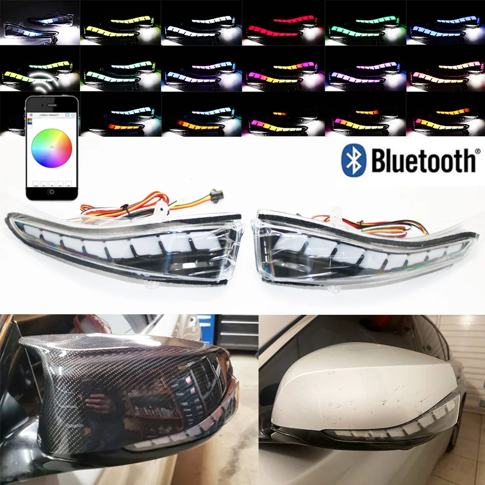 RGB LED zrkadlo sekvenčné zákrutové signálne svetlo a parkovanie pre Infiniti Q50 Q60 2014-2022
