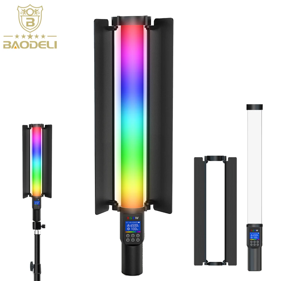 RGB Photography Lighting Video Light Stick Wand With Tripod Stand Party Colorful LED Lamp Fill Light Handheld Flash Speedlight